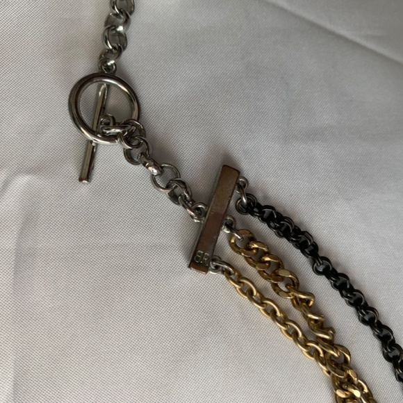 Banana Republic mixed metal, triple-strand necklace. - Picture 3 of 7